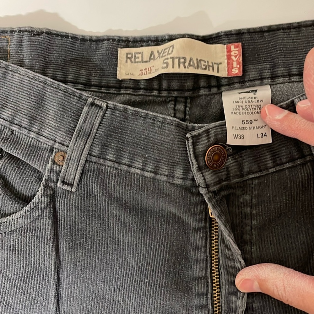 Levi’s 559 Size W38 x L34 Corduroy Gray - Picture 2 of 8